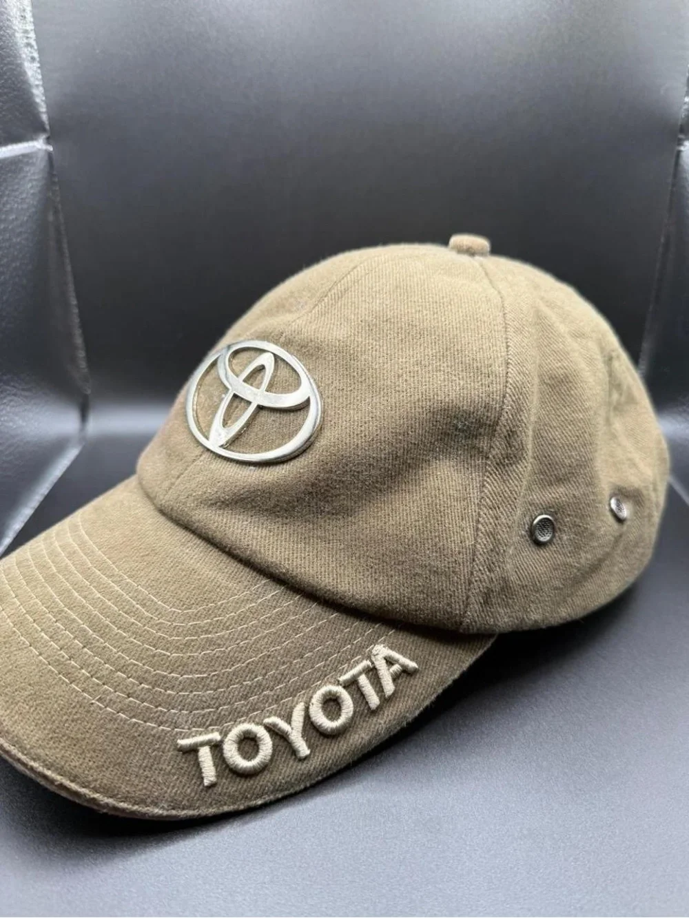 Toyota Logo Baseball Cap in Olive Brown